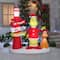 6ft. Airblown® Inflatable Christmas Grinch & Max with Lamp Post